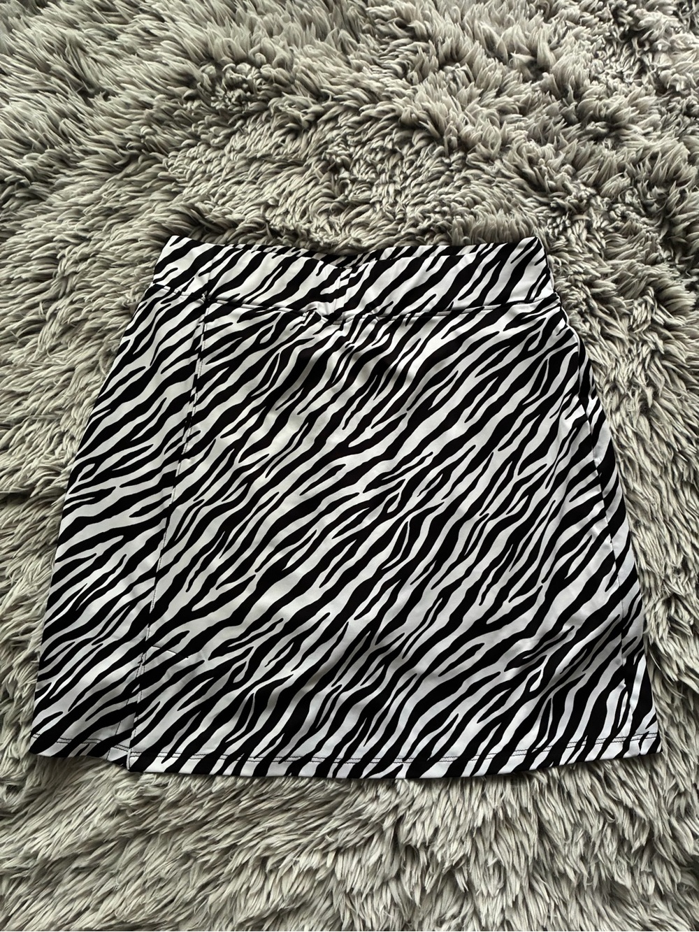 Sport Haley-small- Zebra-Stripe Mini Skirt - Black and White